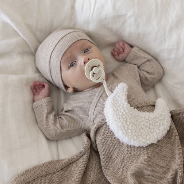 Feetje Muts Rib The Magic Is In You Taupe Melange 2