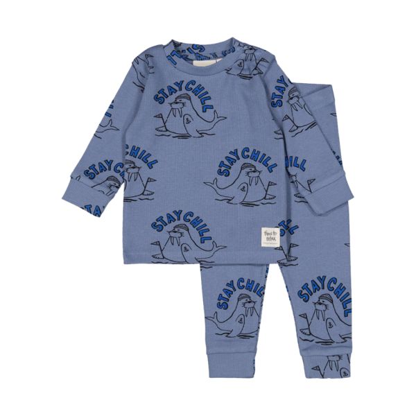 Feetje Willy Walrus Pyjama - Maat 56 - Blauw