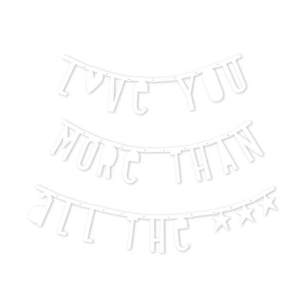 A Little Lovely Company Letter Banner - White A Little Lovely Company Letter Banner - White