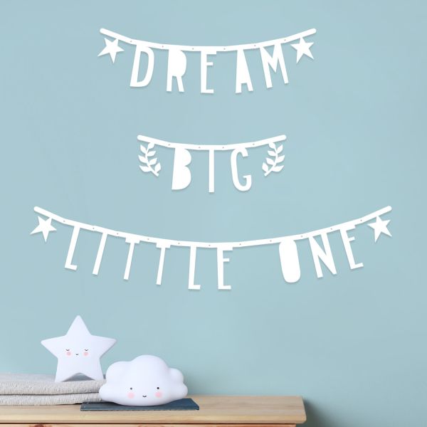 A Little Lovely Company Letter Banner - White A Little Lovely Company Letter Banner - White