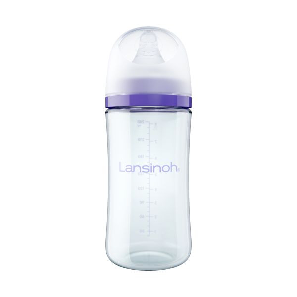 Lansinoh Natural Wave Fles - Glas - 240ml Lansinoh Natural Wave Fles - Glas - 240ml