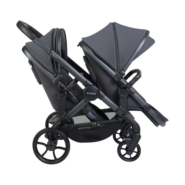 ICandy Peach 8 Twin Kinderwagen 3-in-1 Complete Travel Bundel - Grey/Storm Grey