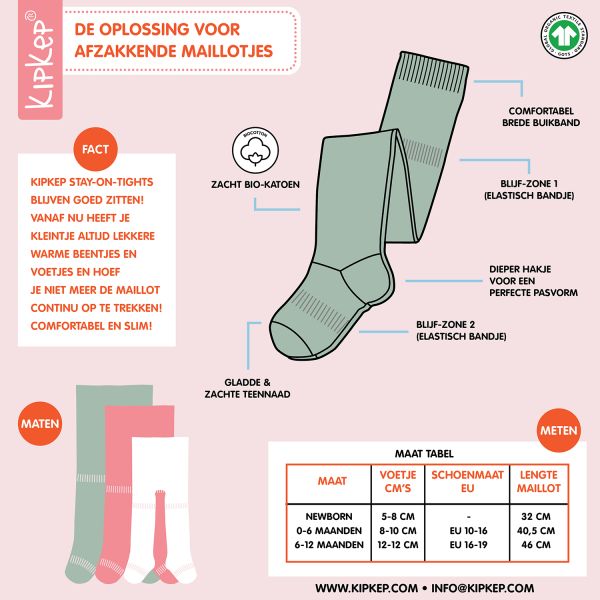 KipKep Blijf-Sokjes - Newborn/Premature - 1-Pack - Calming Green KipKep Blijf-Sokjes - Newborn/Premature - 1-Pack - Calming Green