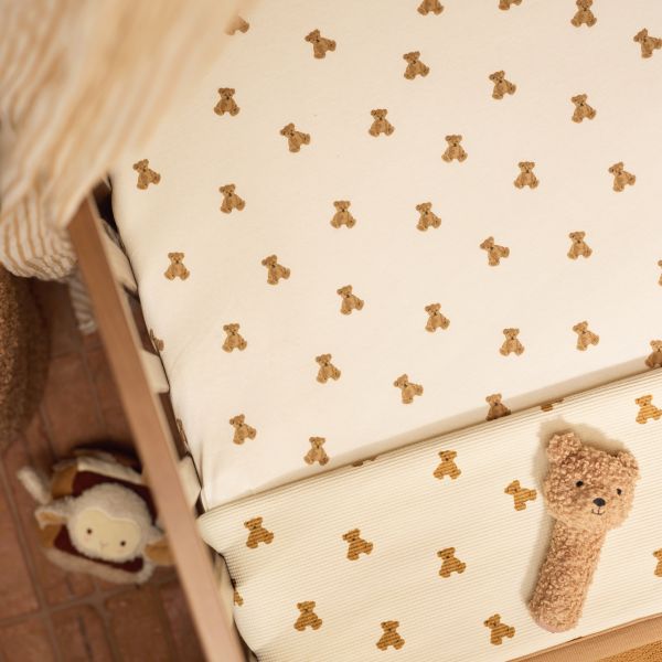Jollein Mini Teddy Bear Wiegdeken - Little Waffle / Fluffy - 75 x 100 cm