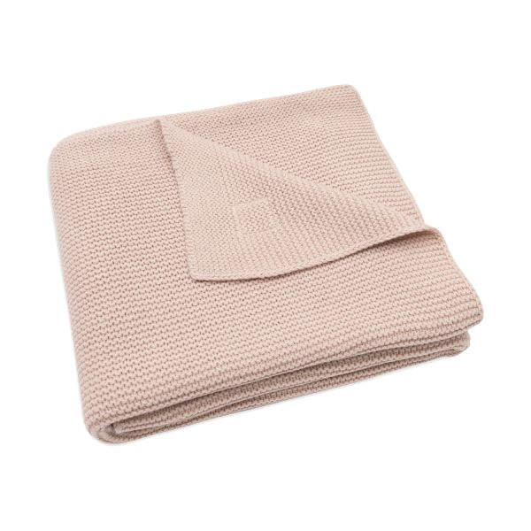 Jollein Basic Knit Ledikantdeken - 100 x 150 cm - Wild Rose Jollein Basic Knit Ledikantdeken - 100 x 150 cm - Wild Rose