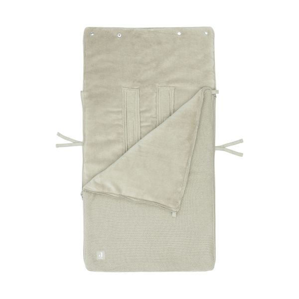 Jollein Voetenzak Autostoel Groep 0+ 3/5 Punts Basic Knit Olive Green