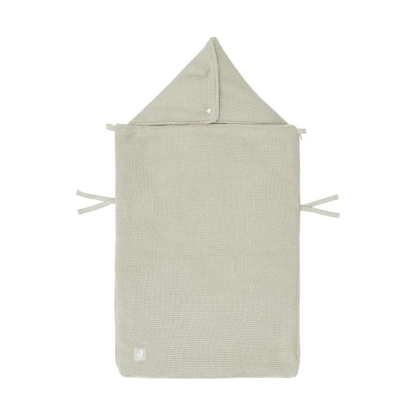 Jollein Voetenzak Autostoel Groep 0+ 3/5 Punts Basic Knit Olive Green