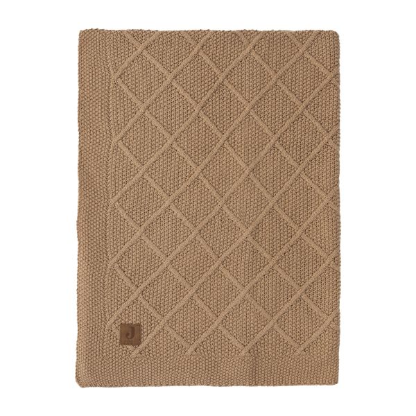 Jollein Check Knit Wiegdeken - 75 x 100 cm - Biscuit Jollein Check Knit Wiegdeken - 75 x 100 cm - Biscuit
