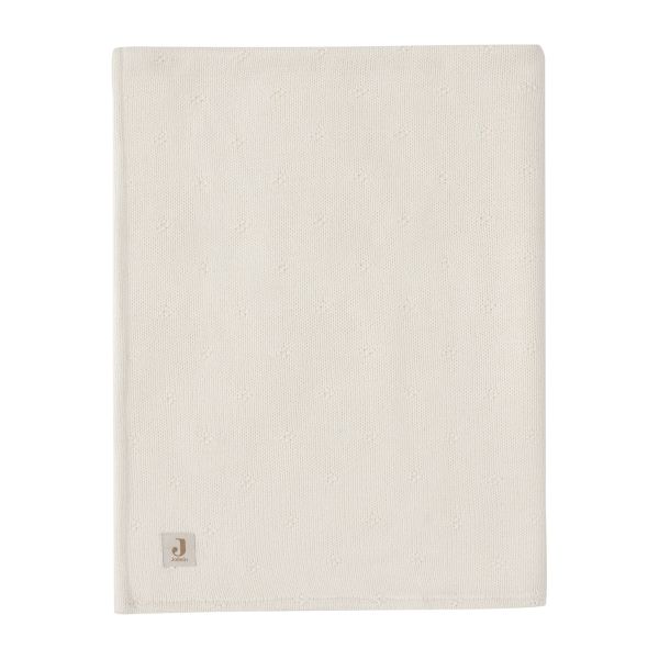 Jollein Cosy Knit Ledikantdeken - 100 x 150 cm - Ivory / Velvet