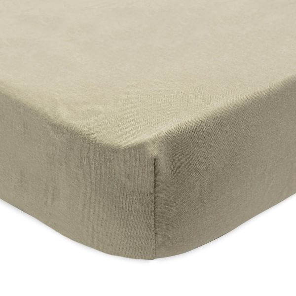 Jollein Juniorhoeslaken Jersey Olive Green 70 x 140/75 x 150 cm