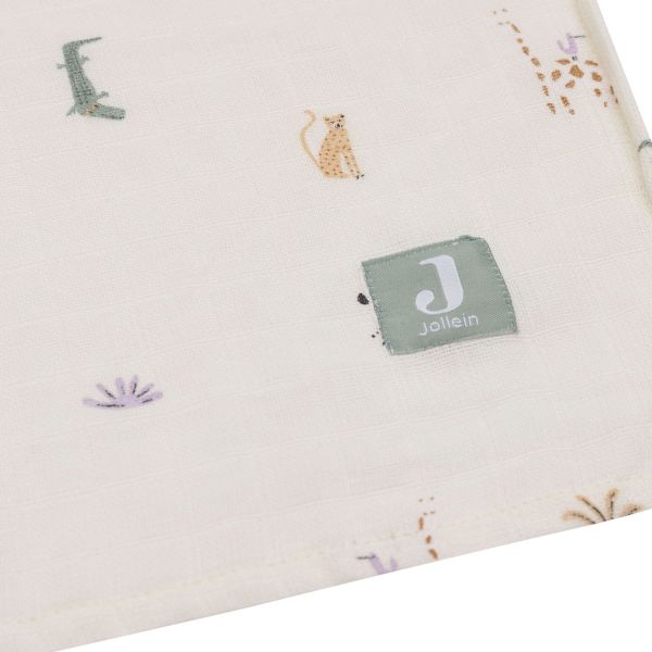 Jollein Jungle Jambo Large Multidoek - 2 Pack - 115 x 115 cm - Hydrofiel Jollein Jungle Jambo Large Multidoek - 2 Pack - 115 x 115 cm - Hydrofiel