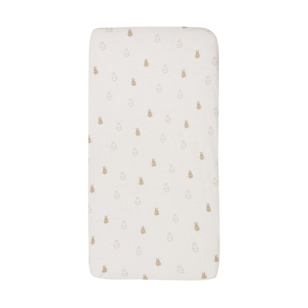 Jollein Wieghoeslaken Jersey Happy Miffy Nougat 40/50 x 80/90 cm Jollein Wieghoeslaken Jersey Happy Miffy Nougat 40/50 x 80/90 cm