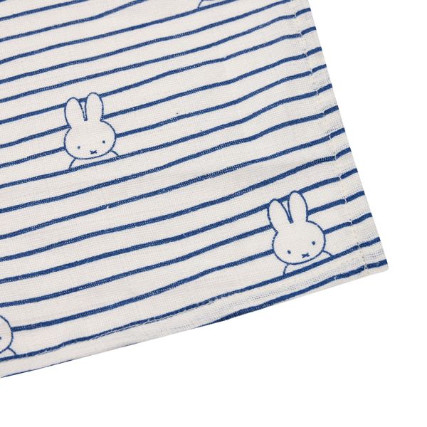 Jollein Multidoek Hydrofiel Large Miffy Stripe Navy 115 x 115 cm 2-Pack