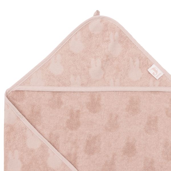 Jollein Jacquard Badcape Miffy - Badstof - 75x75 cm - Wild Rose Jollein Jacquard Badcape Miffy - Badstof - 75x75 cm - Wild Rose