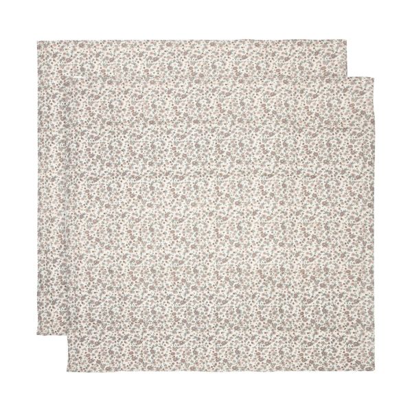 Jollein Multidoek Hydrofiel Retro Flowers 115 x 115 cm 2-Pack