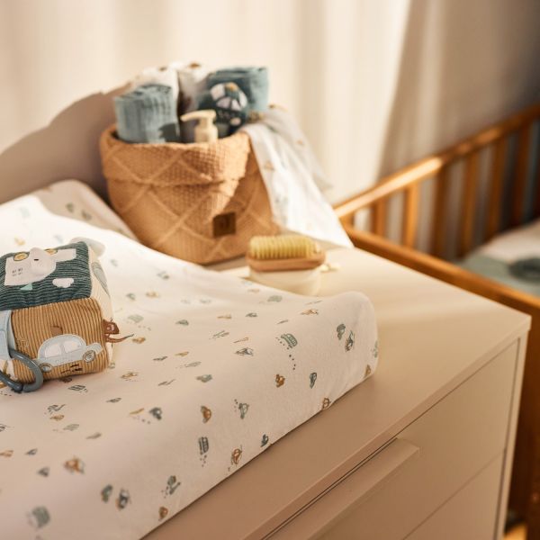 Jollein Aankleedkussenhoes - Jersey - 50 x 70 cm - On The Go Jollein Aankleedkussenhoes - Jersey - 50 x 70 cm - On The Go