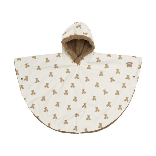 Jollein Teddy Fleece Outdoor Poncho Waterafstotend - Mini Teddy Bear