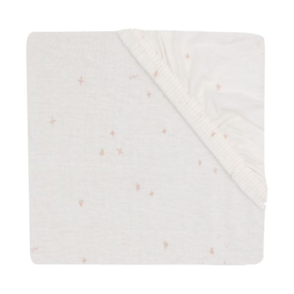 Jollein Twinkling Hoeslaken - 60 x 120 cm - Jersey - Wild Rose Jollein Twinkling Hoeslaken - 60 x 120 cm - Jersey - Wild Rose