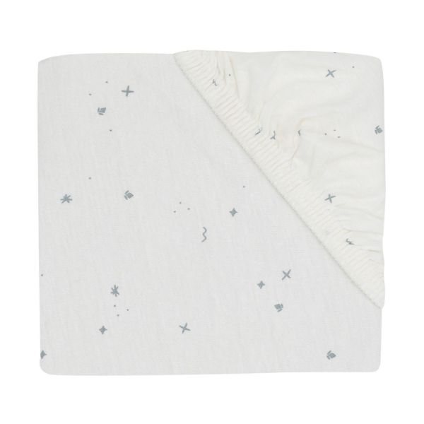 Jollein Twinkling Hoeslaken - 40/50 x 80/90 cm - Jersey - Sea Green Jollein Twinkling Hoeslaken - 40/50 x 80/90 cm - Jersey - Sea Green