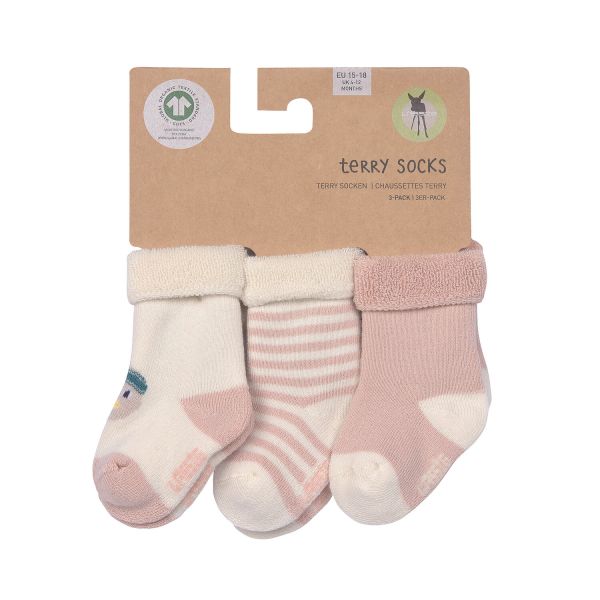 Lässig Badstof Sokken GOTS 3 pcs Duck – Maat 12‑14