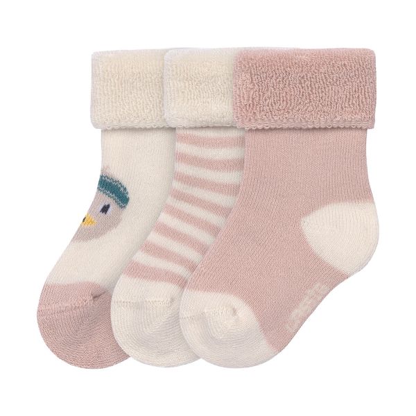 Lässig Badstof Sokken GOTS 3 pcs Duck – Maat 12‑14