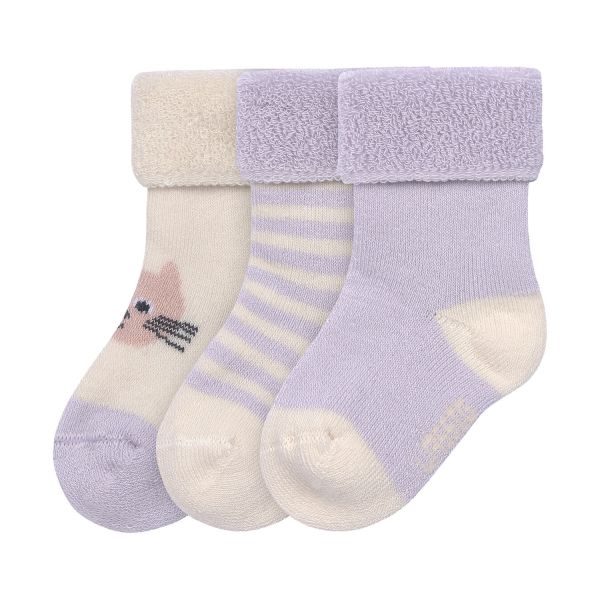 Lässig Badstof Sokken GOTS 3 pcs Cat – Maat 15‑18