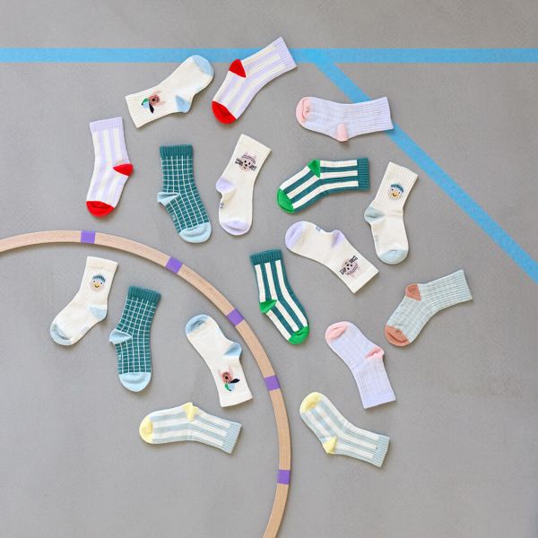 Lässig Tennis Socks 3 pcs GOTS Dog - Maat 19‑22