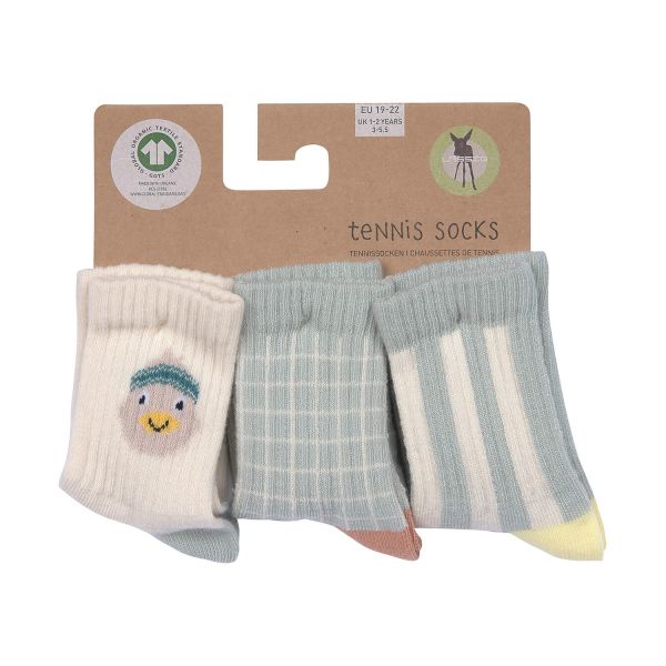 Laessig Tennis Socks 3 pcs GOTS Duck - Maat 19‑22 Laessig Tennis Socks 3 pcs GOTS Duck - Maat 19‑22