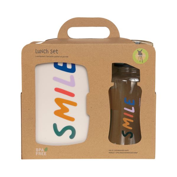Lässig Lunch Set Little Gang Smile Milky/Ocean Green