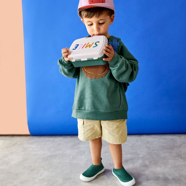 Lässig Lunch Set Little Gang Smile Milky/Ocean Green