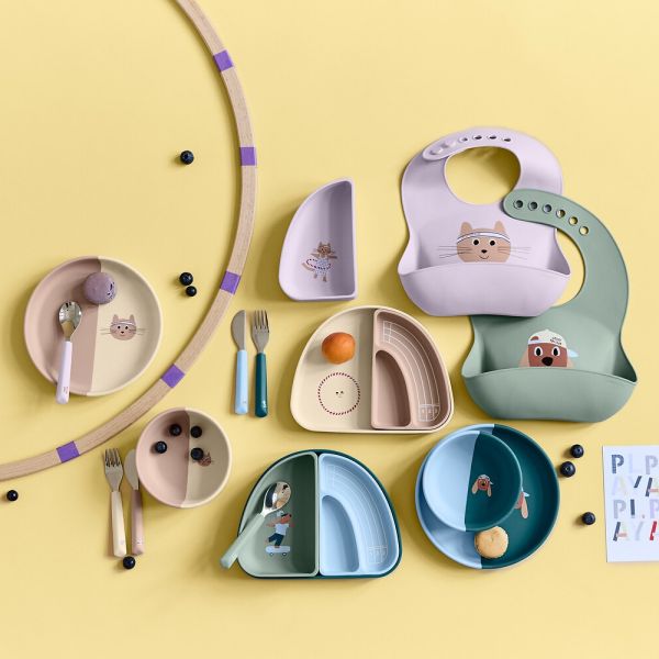 Lässig Tiny Team Cat Slab - Siliconen - Paars Lässig Tiny Team Cat Slab - Siliconen - Paars