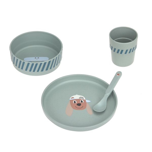 Lässig Tiny Team Dog Dinerset - Groen/Blauw Lässig Tiny Team Dog Dinerset - Groen/Blauw