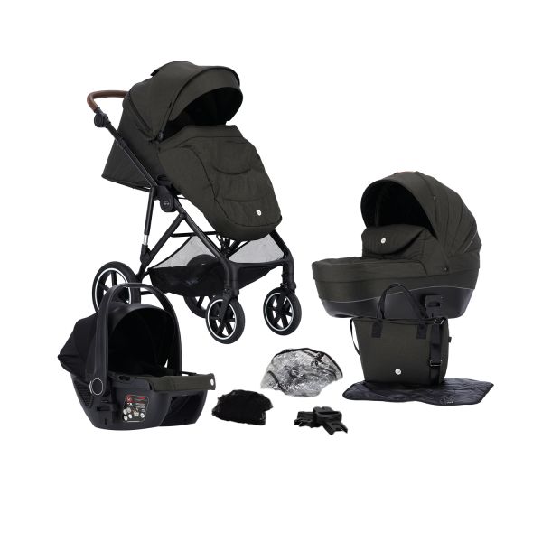 Puck Kinderwagen 3-in-1 Carl Donkergroen