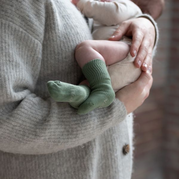 KipKep Blijf-Sokjes - Newborn/Premature - 1-Pack - Calming Green KipKep Blijf-Sokjes - Newborn/Premature - 1-Pack - Calming Green