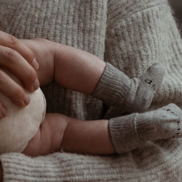 KipKep Blijf-Sokjes - Newborn/Premature - 1-Pack - Grey
