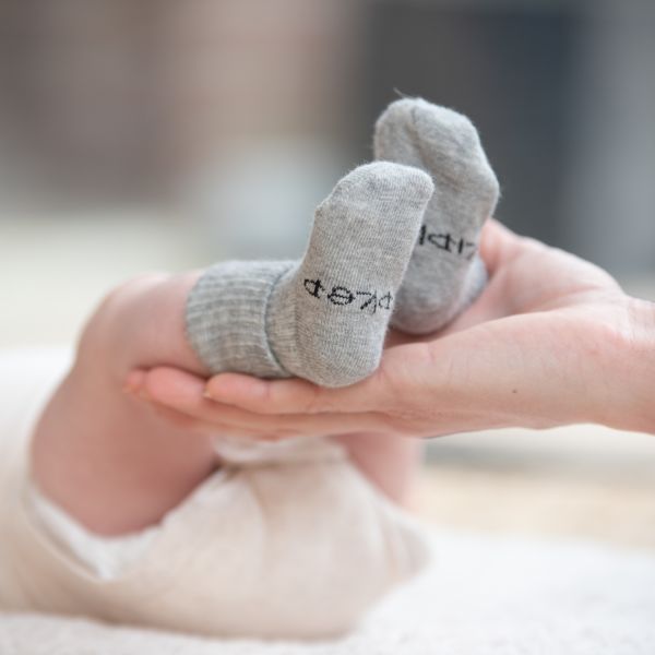 KipKep Blijf-Sokjes - Newborn/Premature - 1-Pack - Grey