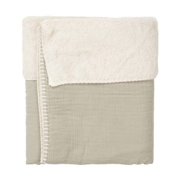 Koeka Ledikantdeken Teddy Faro Sage 100 x 150 cm