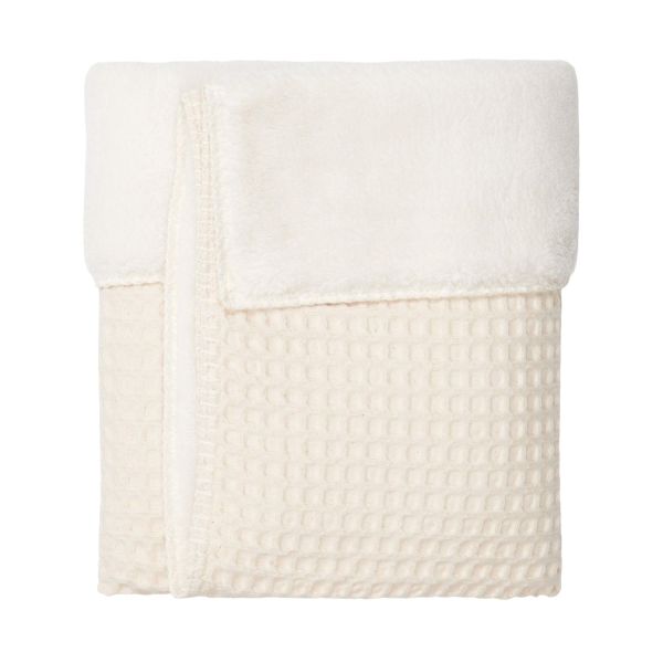 Koeka Wiegdeken Wafel/Teddy Oslo Natural/Pebble 75 x 100 cm
