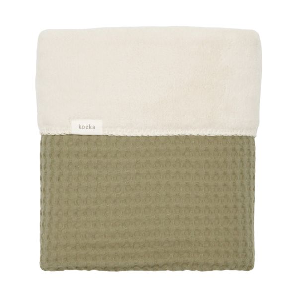 Koeka Wiegdeken Wafel/Teddy Oslo Moss 75 x 100 cm Koeka Wiegdeken Wafel/Teddy Oslo Moss 75 x 100 cm