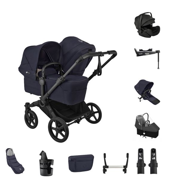 Bugaboo Donkey 6 Duo Ultieme Newborn Bundel - Black/Deep Indigo