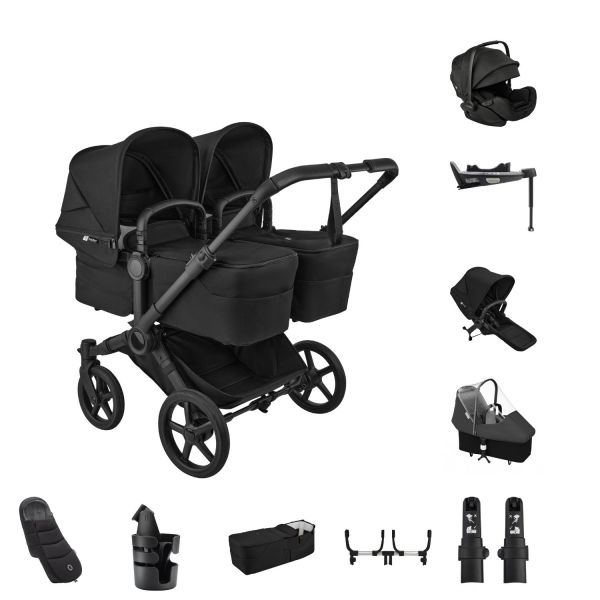 Bugaboo Donkey 6 Twin Ultieme Newborn Bundel - Black/Heritage Black