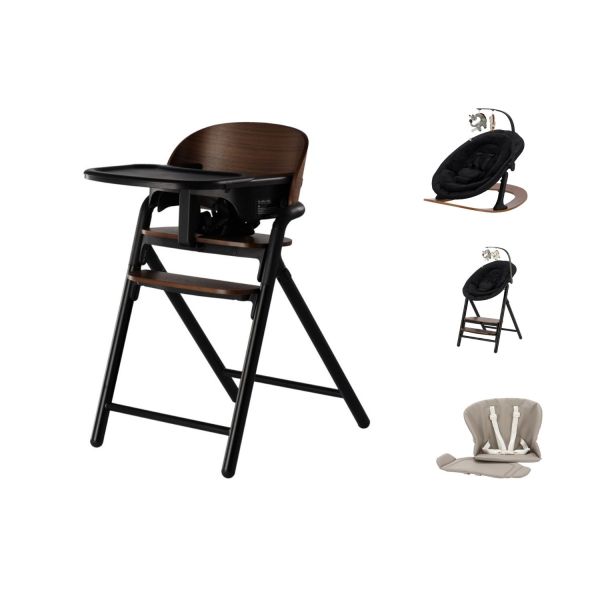 Qute Q-Sittle Eetstoel & Rocker - Woody Black/Clay/Black Qute Q-Sittle Eetstoel & Rocker - Woody Black/Clay/Black