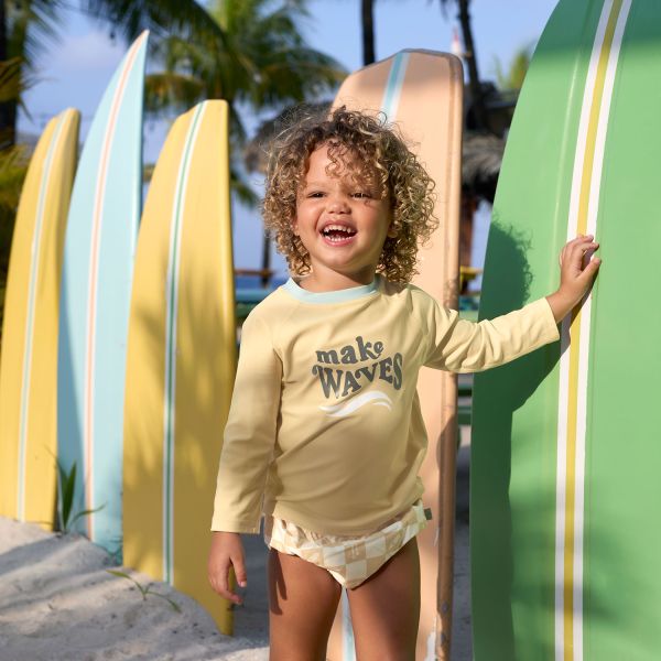 Lässig Zwemluier - Check Pattern Vanilla/Sea Salt - Maat 86 Lässig Zwemluier - Check Pattern Vanilla/Sea Salt - Maat 86