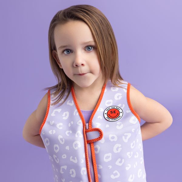 Swim Essentials Zwemvest - 3-6 Years / 18-30 Kg - Lila Leopard
