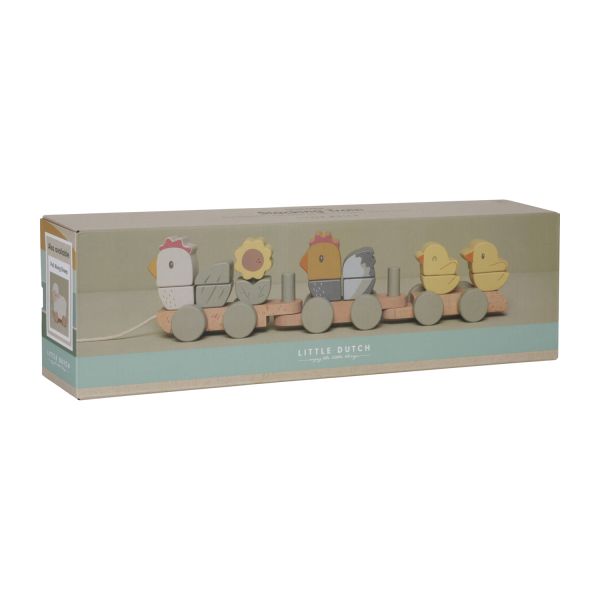 Little Dutch Blokkentrein Kip Little Farm FSC
