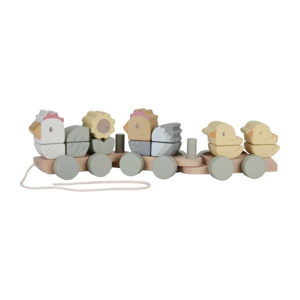 Little Dutch Blokkentrein Kip Little Farm FSC