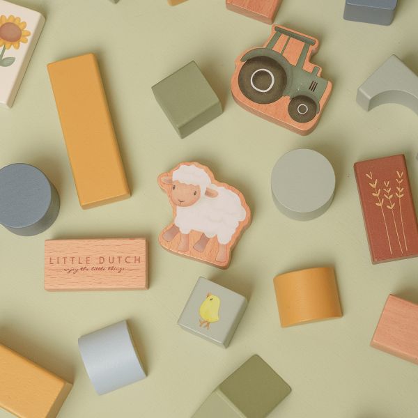 Tiamo Little Dutch Bouwblokken Little Farm FSC Tiamo Little Dutch Bouwblokken Little Farm FSC