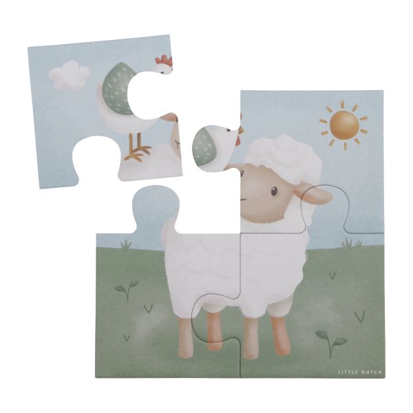 Little Dutch Puzzel 4-in-1 Little Farm FSC Little Dutch Puzzel 4-in-1 Little Farm FSC