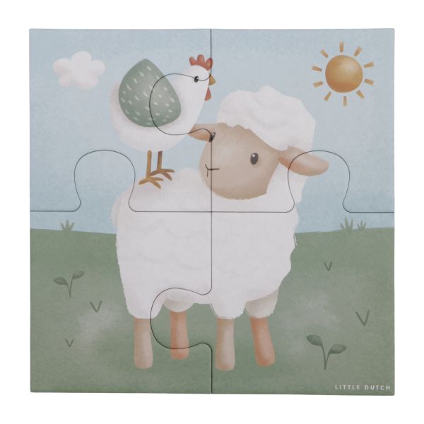 Little Dutch Puzzel 4-in-1 Little Farm FSC Little Dutch Puzzel 4-in-1 Little Farm FSC
