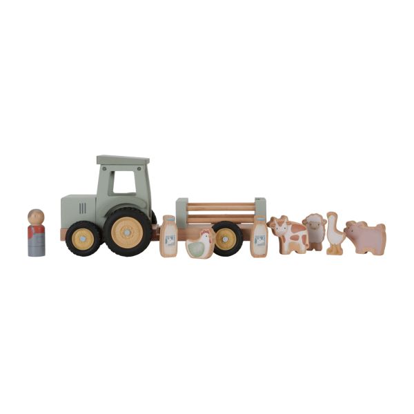 Little Dutch Tractor Met Trailer Little Farm FSC Little Dutch Tractor Met Trailer Little Farm FSC